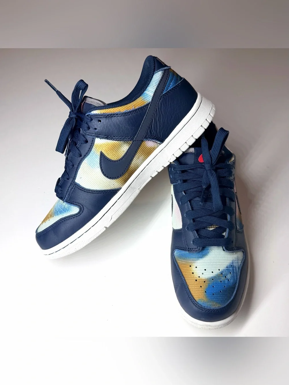 Nike Dunk Low Retro PRM Graffiti Navy White Kids Size- 6.5 Y